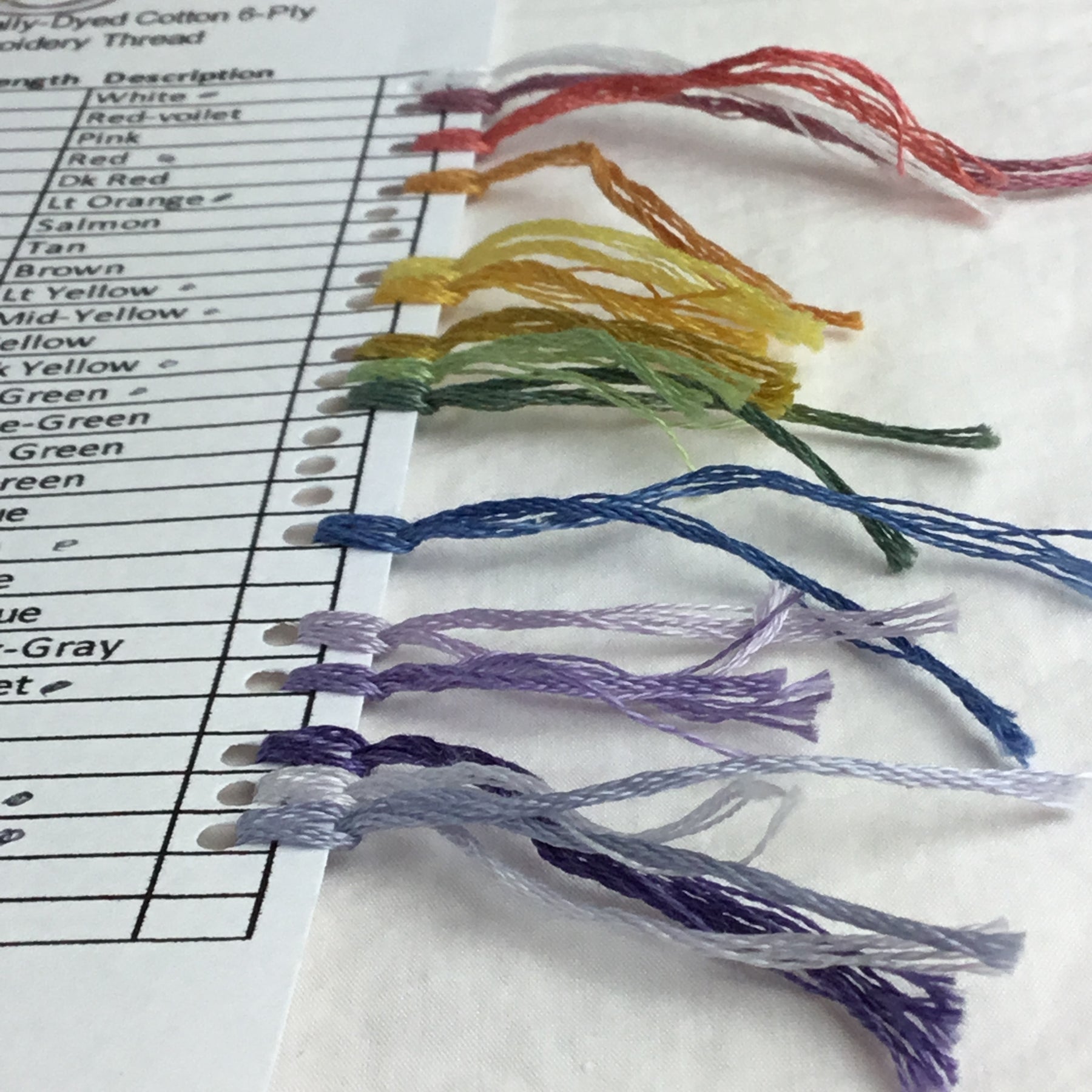 Wholesale FINGERINSPIRE 36 Pcs 6 Styles Wood Embroidery Floss